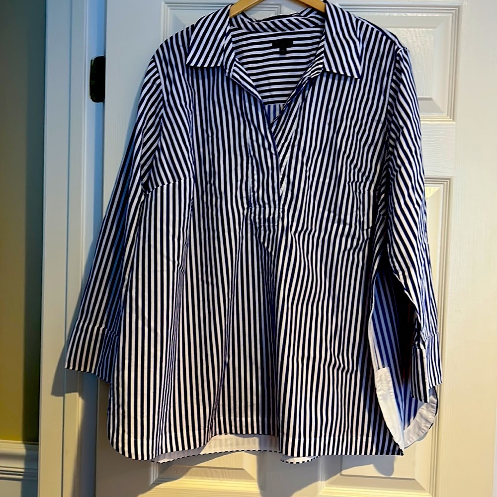 Plus size too from Talbots.  Worn once.  Blue and white stripe.